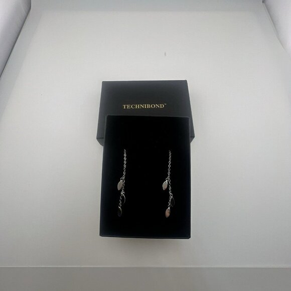 HSN Technibond Earrings Sterling Silver 925 Ear Threads Dangles Boho, Boxed - Picture 15 of 15
